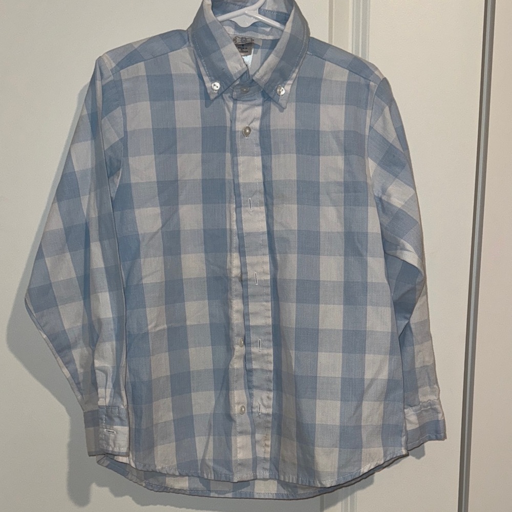 Boy's Blue Checkered Shirt